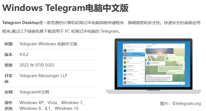 Windows Telegram电脑中文版