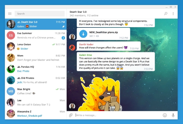 Desktop telegram 