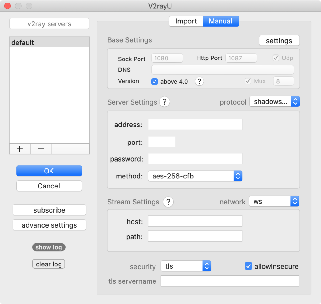 V2rayU苹果电脑订阅